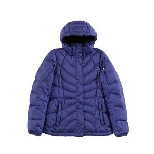 Lands' End Jacket Womens Size XS Blue Hooded Down Quilted Puffer Coat Full Zip